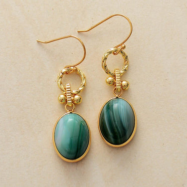 Unique Malachite Handmade Drop Earrings-Your Soul Place